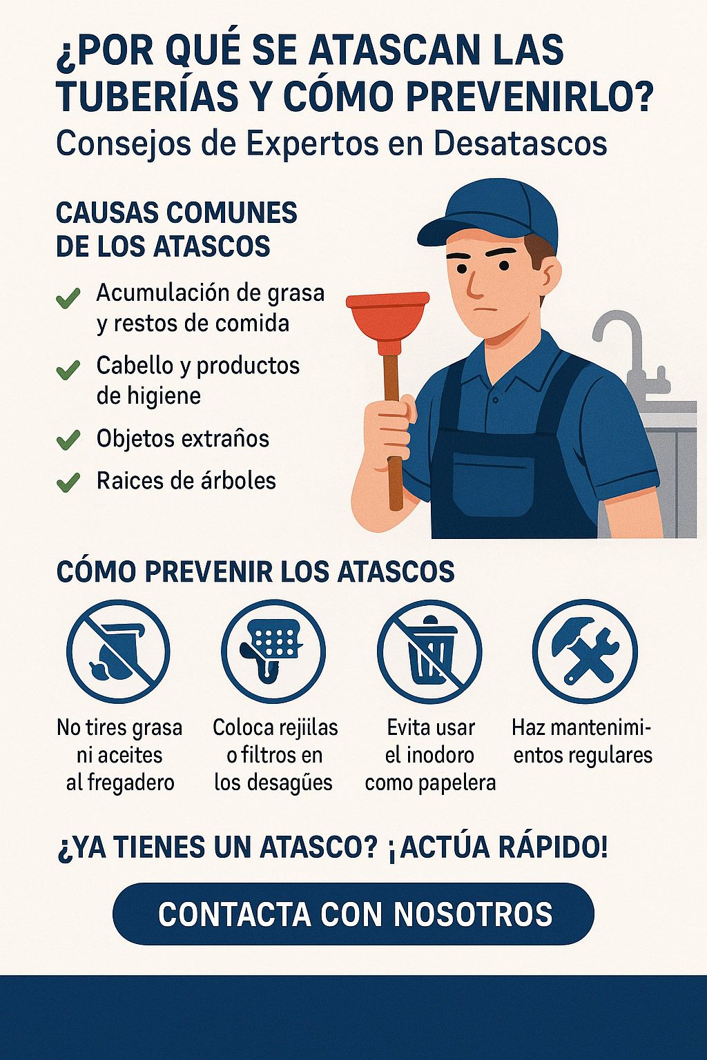¿Porque se atascan las tuberias?